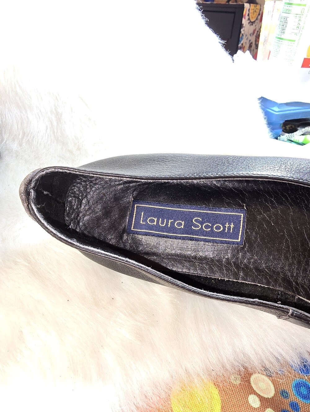 Laura Scott Venetian Black Leather Slip-on Loafers - Picture 9 of 10